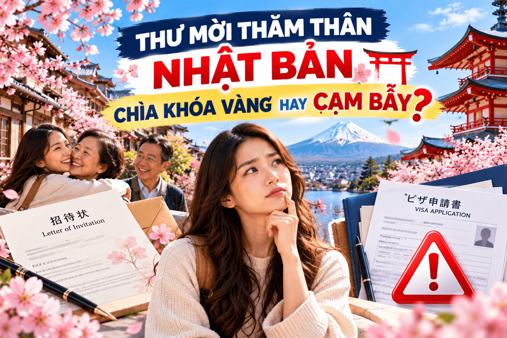 Thư mời thăm thân Nhật Bản là chìa khóa vàng hay cạm bẫy? Tìm hiểu các lỗi thường gặp khi chuẩn bị thư mời và hồ sơ xin visa Nhật Bản.